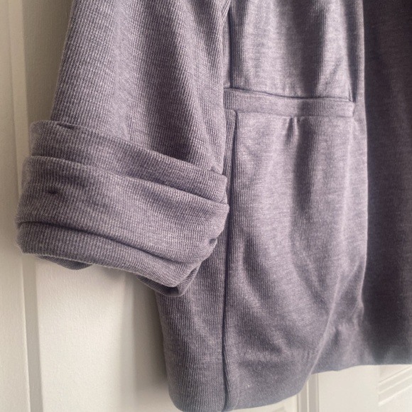 Skies Are Blue Blazer Size 2X Curvy Gray 3/4 Sleeves Comfort Casual Minimalist - Picture 5 of 10